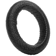 Conjunto 4 Anéis para Guardanapo Tressê Preto Plástico 